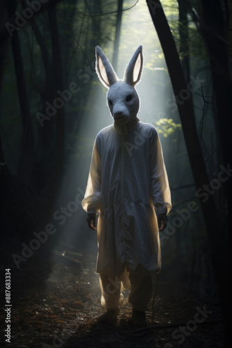 動物, うさぎ, 人間, 怪物, 兎人間, ホラー, ファンタジー, ハロウィーン, animal, rabbit, human, monster, rabbit man, horror, fantasy, halloween