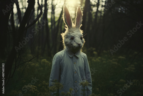 動物, うさぎ, 人間, 怪物, 兎人間, ホラー, ファンタジー, ハロウィーン, animal, rabbit, human, monster, rabbit man, horror, fantasy, halloween