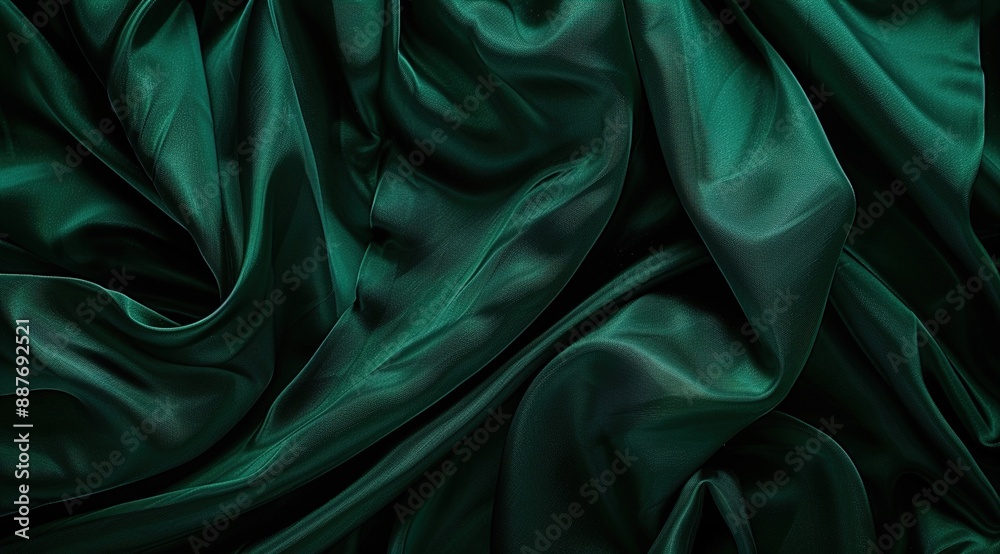 Fototapeta premium green silk fabric
