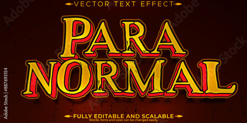 Horror movie text effect, editable vintage and scary text style