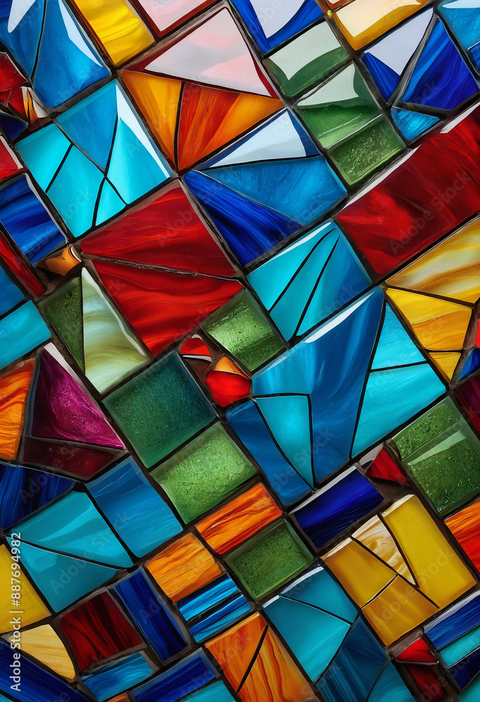 Fototapeta premium colourful stained glass mosaic background