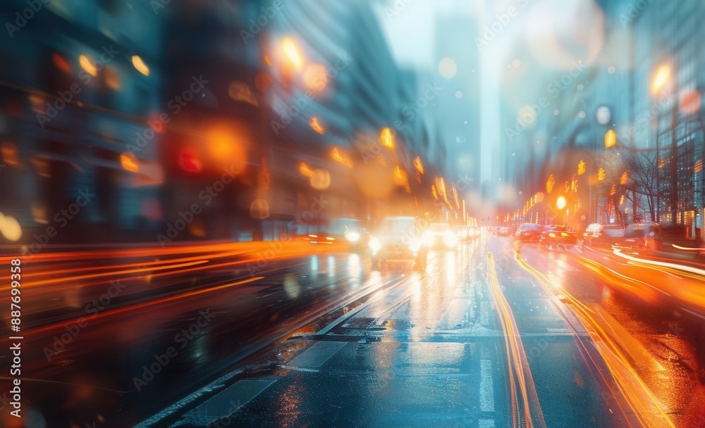 An abstract, blurry image background adds a technical touch, enhancing visual depth and drawing focus to the foreground An abstract, blurry image background adds a technical touch, enhancing visual depth and drawing focus to the foreground