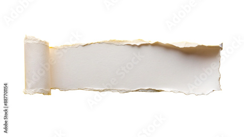 Torn ripper paper sheet Texture isolated on transparent background

