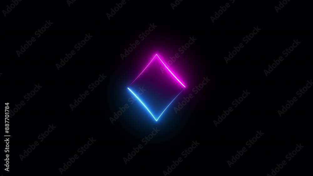 neon diamond suit or symbol of playing card, 4k gambling animation neon diamond suit or symbol of playing card, 4k gambling animation