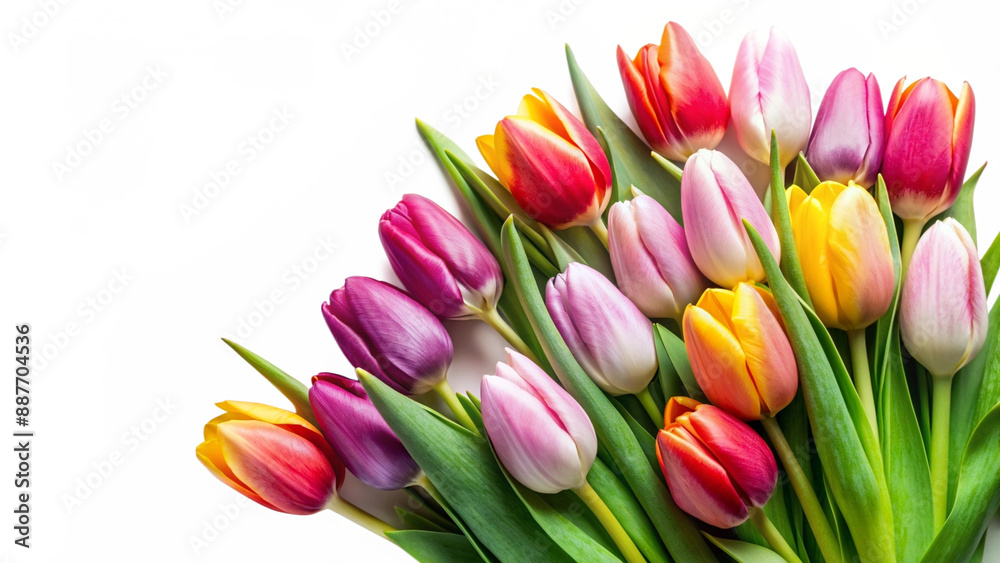 Tulip set flower isolated on transparent background png
