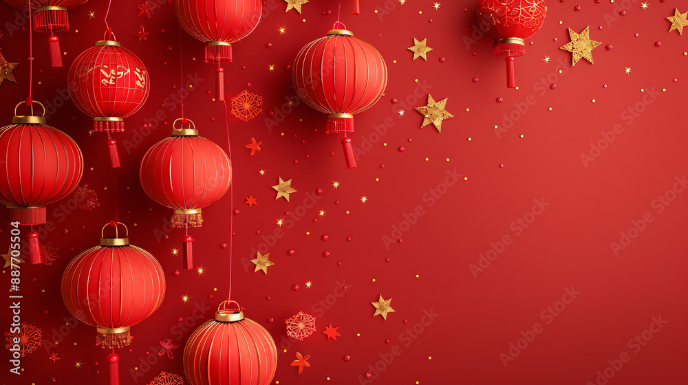 a red and gold decorations a red and gold decorations