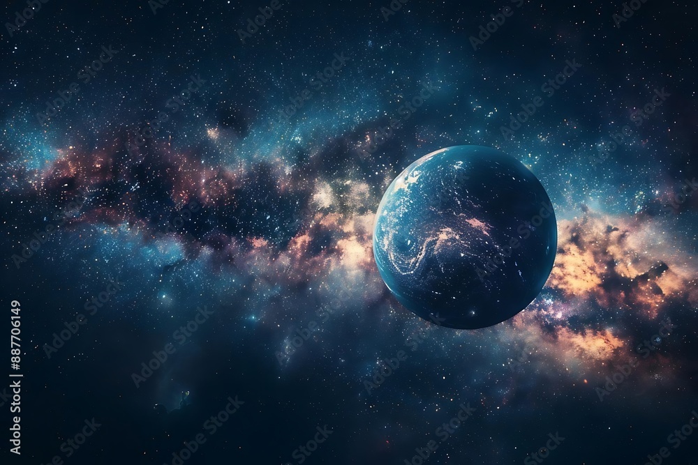 Planet Earth in Space Illustration Planet Earth in Space Illustration