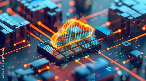 Wallpaper Mural A modern cloud environment featuring applications designed with containers, microservices, and CI/CD pipelines, demonstrating the integration and deployment process Torontodigital.ca