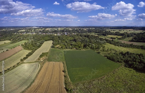 Kamieniołomy wapienne w Mikołowie – Mokre – widok z lotu ptaka. Śląski Ogród Botaniczny photo