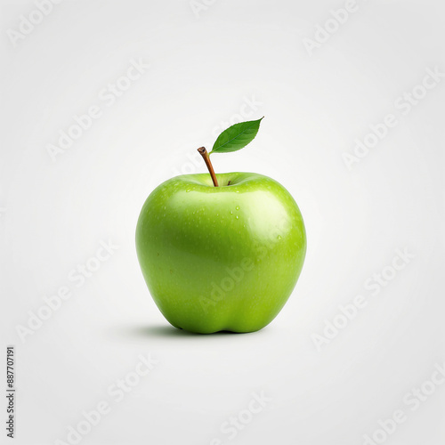 Green apple fruit, clean white background isoted photo