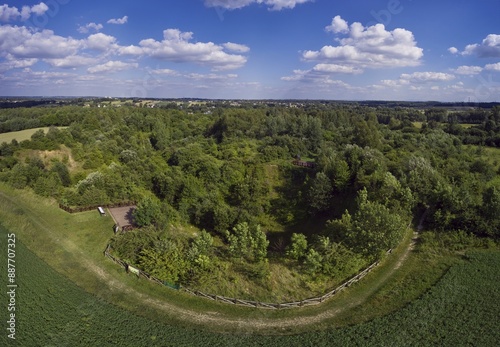 Kamieniołomy wapienne w Mikołowie – Mokre – widok z lotu ptaka. Śląski Ogród Botaniczny photo