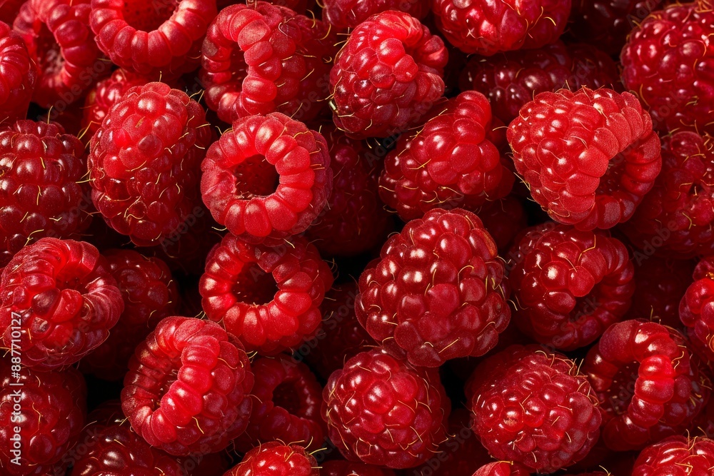 Beautiful, ripe, red raspberries close-up. Fresh berries.. Beautiful simple AI generated image in 4K, unique. Beautiful, ripe, red raspberries close-up. Fresh berries.. Beautiful simple AI generated image in 4K, unique.
