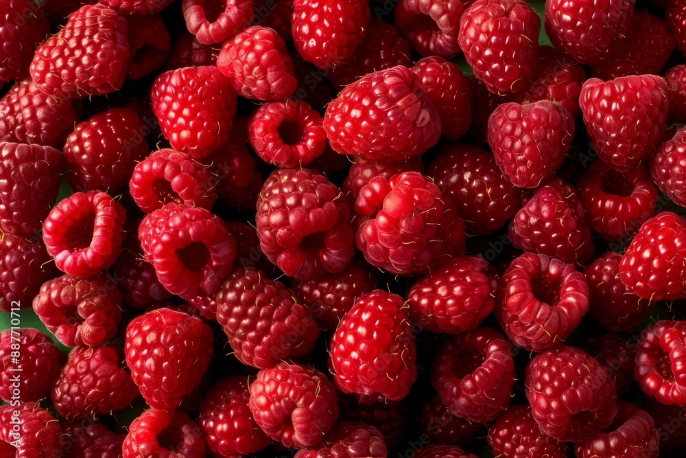Beautiful, ripe, red raspberries close-up. Fresh berries.. Beautiful simple AI generated image in 4K, unique. Beautiful, ripe, red raspberries close-up. Fresh berries.. Beautiful simple AI generated image in 4K, unique.