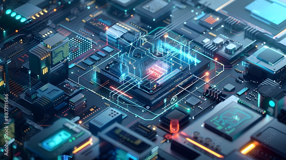 A futuristic IT environment showcasing a complex interplay of technologies and tools, with digital blueprints and schematic diagrams illustrating the integrated technology stack A futuristic IT environment showcasing a complex interplay of technologies and tools, with digital blueprints and schematic diagrams illustrating the integrated technology stack