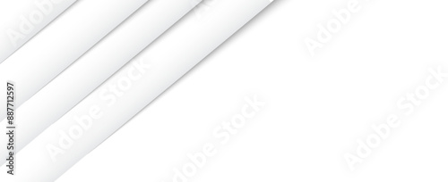 Gray and white diagonal line architecture geometry tech abstract subtle background vector illustration.