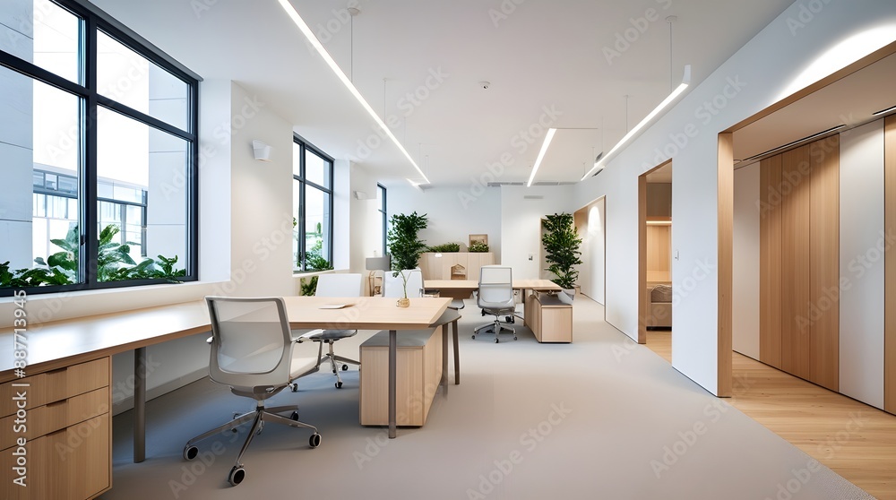 Luxury Modern Office Space: Minimalistic Design in Natural Light Luxury Modern Office Space: Minimalistic Design in Natural Light
