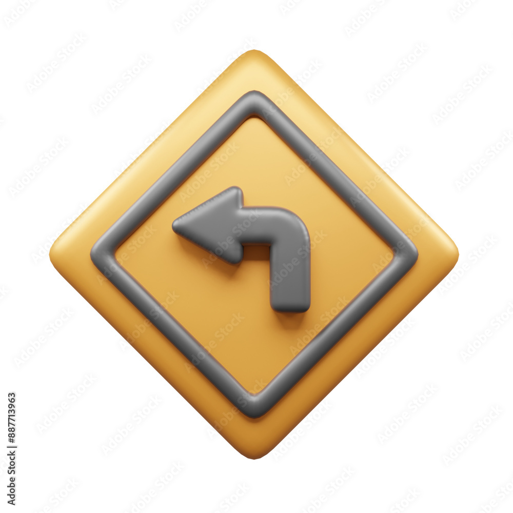 Traffic Sign And Symbol 3D Icon or Road sign 3d icon Traffic Sign And Symbol 3D Icon or Road sign 3d icon