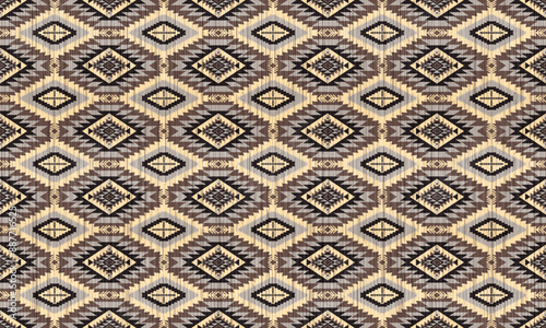 American tribal ethnic native pattern.Traditional Navajo,Aztec,Apache,Southwest and Mexican style fabric pattern.Abstract vector motifs pattern.For fabric,clothing,blanket,carpet,woven,wrap,decoration