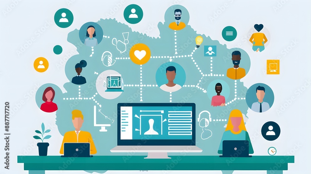 custom made wallpaper toronto digitalA virtual collaboration hub where global teams interact through digital platforms, exchanging ideas and files to enhance workflow communication and productivity