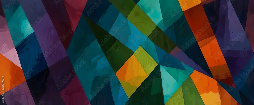 Abstract geometric pattern with vibrant colors and overlapping shapes Abstract geometric pattern with vibrant colors and overlapping shapes