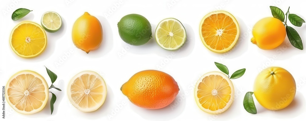 A variety of citrus fruits including lemons, limes, and oranges. A variety of citrus fruits including lemons, limes, and oranges.