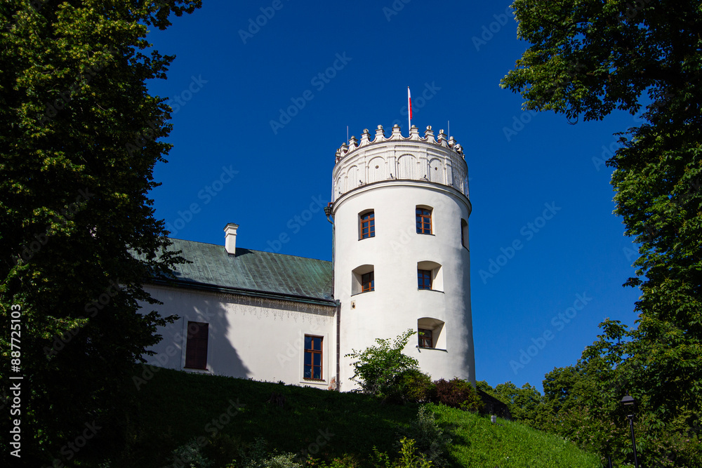 Royal Casimir castle in old town of Przemysl city, Poland. It is the main landmark of the city,  the oldest structure in town and popular tourist destination	