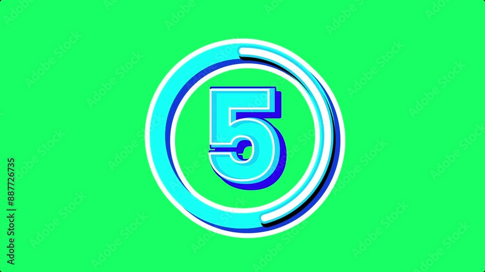 countdown timer video animation with number 0 to 10 green background. Suitable for presentations, websites, apps, social media posts, event promotions.
