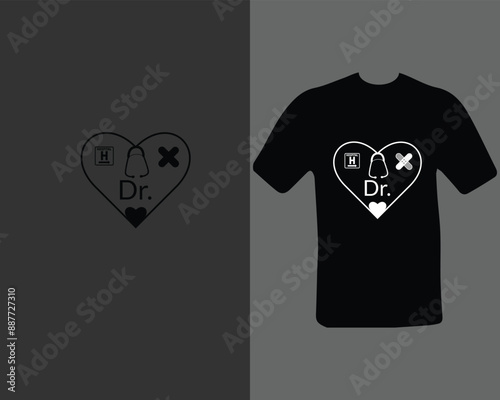 Dr. t-shirt design. doctor, practitioner,  t-shirt design template, speech.