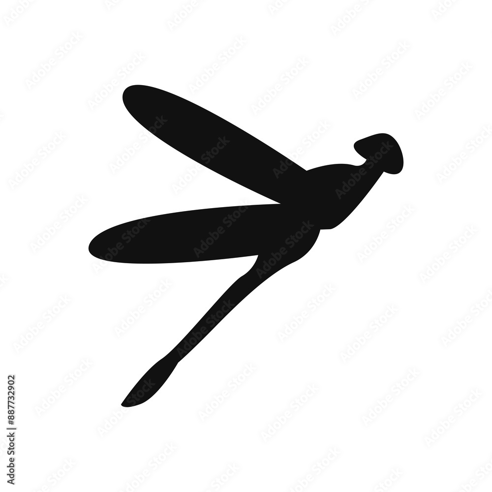 Dragonfly icon silhouette isolated on transpatent background, PNG Dragonfly icon silhouette isolated on transpatent background, PNG