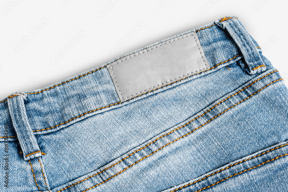 Png jeans leather label mockup streetwear fashion Png jeans leather label mockup streetwear fashion