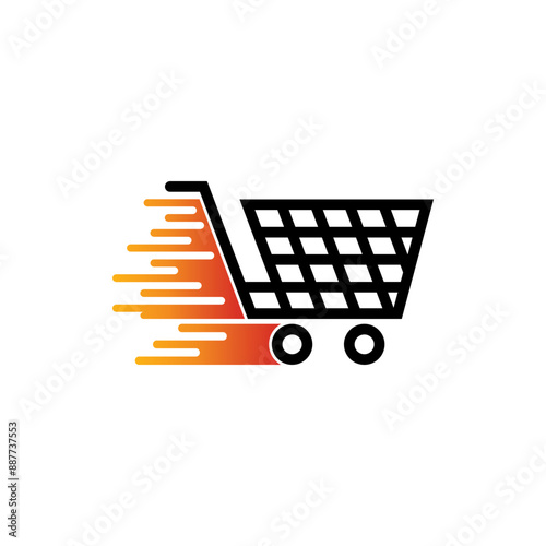 Fast Shopping logo design template