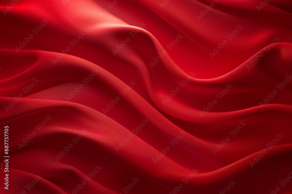 Obraz premium close up horizontal illustration of red waves abstract wallpaper background