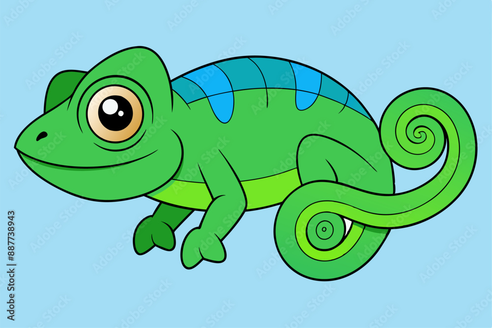 Fototapeta premium Stunning Chameleon Graphic Design Vector Element for Creative Projects, Perfect for digital and print use.