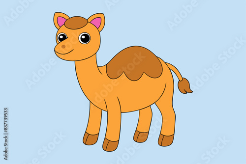 Adorable Camel Vector Graphic for Web and Print, Premium Camel Illustration for All Creative Projects. photo