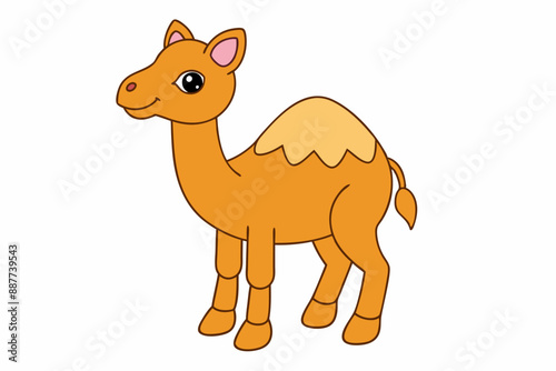 Adorable Camel Vector Graphic for Web and Print, Premium Camel Illustration for All Creative Projects. photo