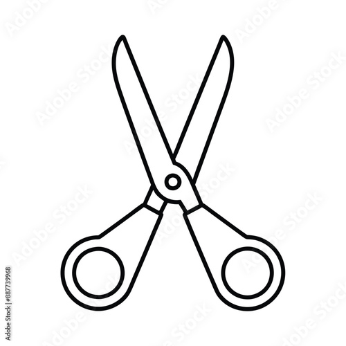 Scissor Line Art Vector Illustration for Print and Digital Use