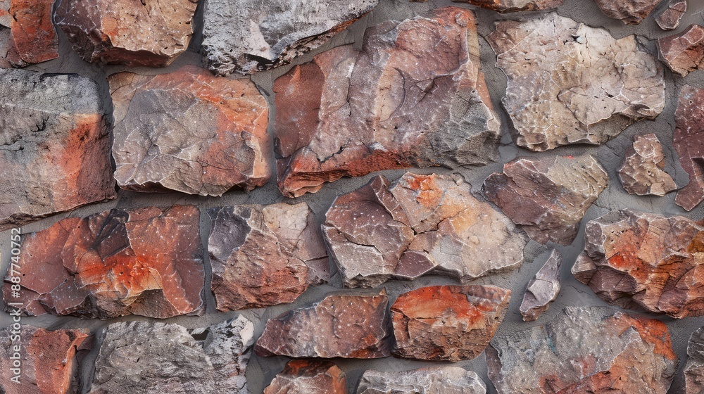 Weathered and rugged natural stone wall texture background Weathered and rugged natural stone wall texture background