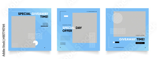 Social media template banner blog fashion sale promotion. fully editable instagram and facebook square post frame puzzle organic sale poster. brown green vector background
