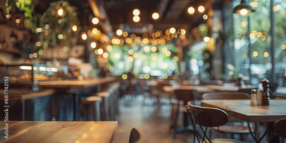 restaurant blurred background