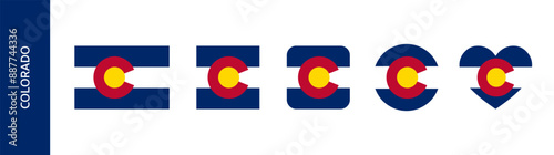 Flag of Colorado state, US