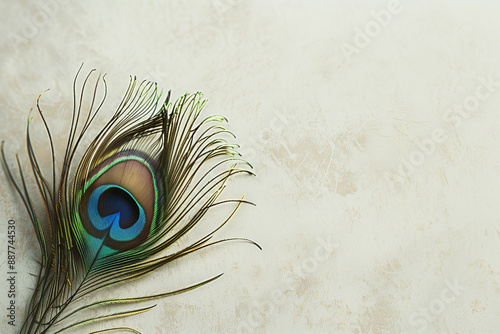 single peacock feather