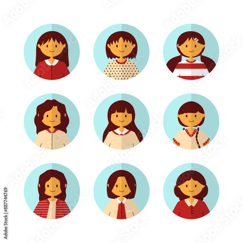 female avatar illustration collection