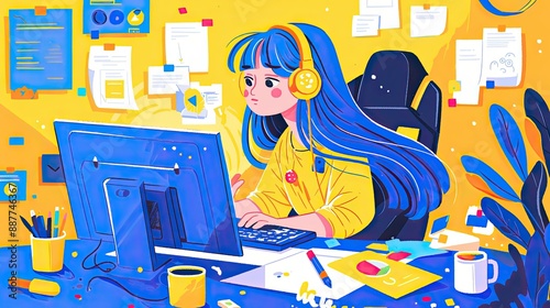 digital identity flat design front view privacy