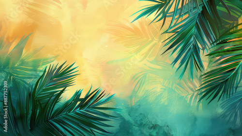 Beautiful natural background with textured  leaves