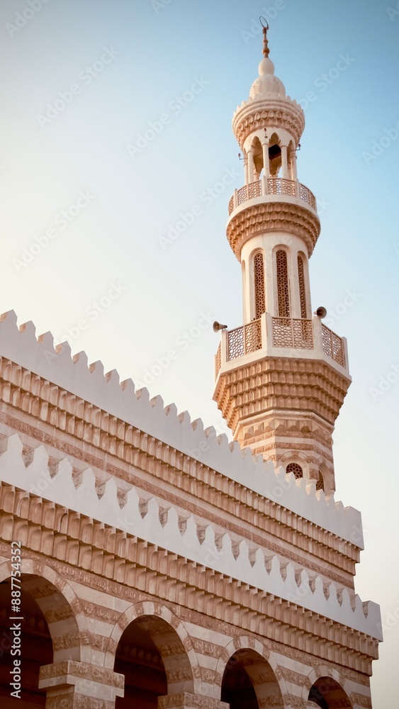 Obraz premium minaret of the mosque UAE Abu Dhabi