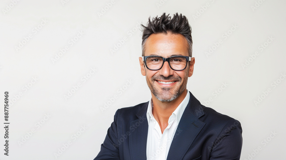 businessman smiling isolated on white background businessman smiling isolated on white background