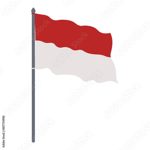 Indonesian Flag Decoration Vector Element photo