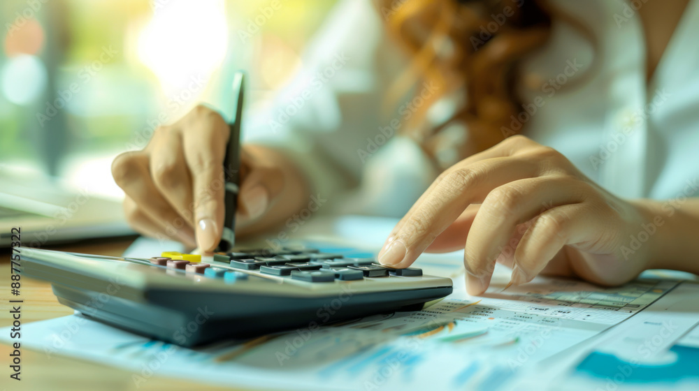 woman working with calculator, accountant concept woman working with calculator, accountant concept