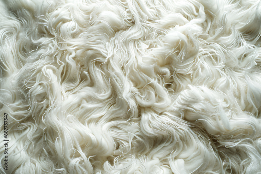 Abstract background of fluffy white wool for the product presentation, top view, detailed photography Abstract background of fluffy white wool for the product presentation, top view, detailed photography