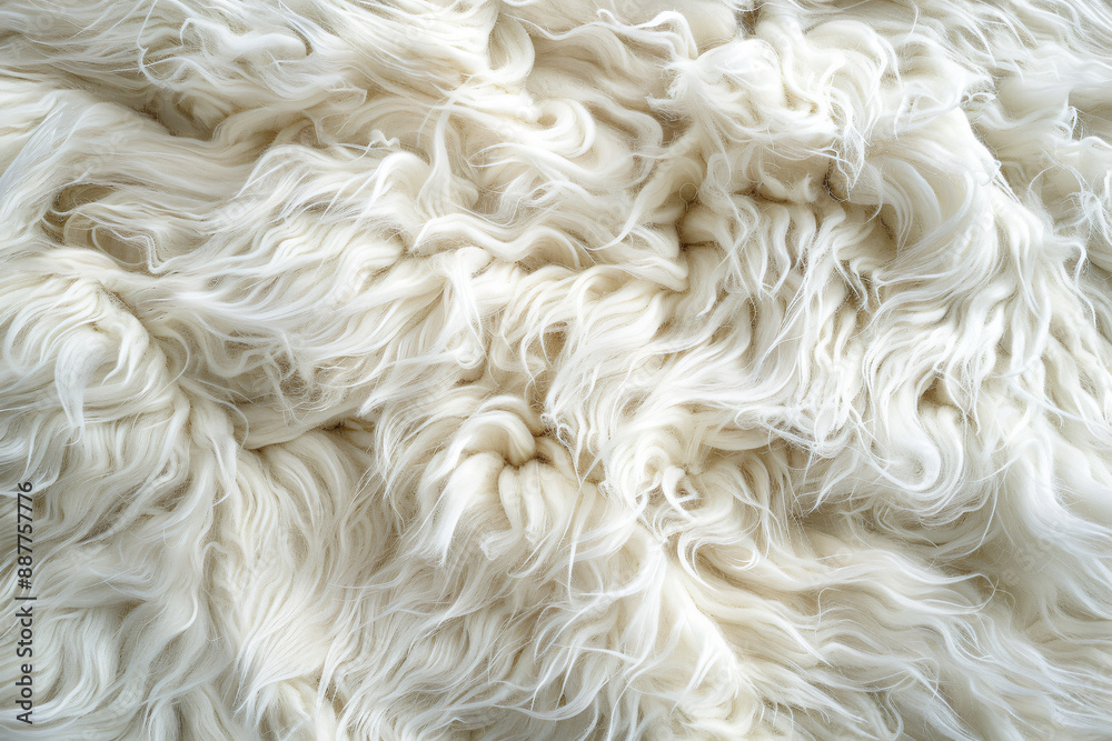 Abstract background of fluffy white wool for the product presentation, top view, detailed photography Abstract background of fluffy white wool for the product presentation, top view, detailed photography
